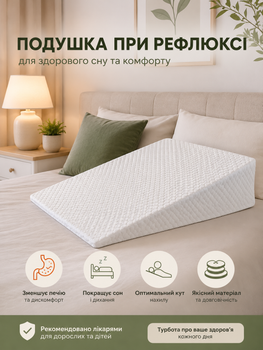 Подушка ортопедична Клин при рефлюксі Широкий 73х73х15см Olvi J2540SW