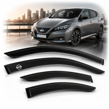 Дефлектори вікон ветровики для Nissan Leaf (ZE1) 2017- Скотч 3M Voron Glass