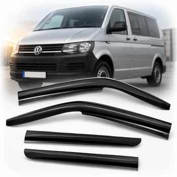 Дефлектори вікон ветровики Volkswagen T-5 / T6 4D 2003-2018 скотч SunPlex 4 шт (SP-S-18)