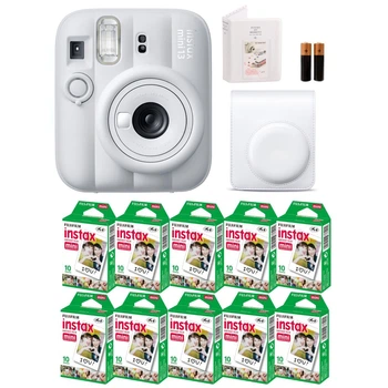Подарунковий набір Fujifilm Instax Mini 13 Clay White (Білий) / Камера + Чохол + Альбом 64 фото + Фотопапір 100 знімків / Summer Set 2026