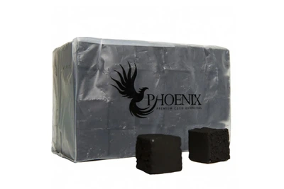 Вугілля кокосове для кальяну Phoenix 1кг кубики 72шт, 25х25мм рівномірне тління