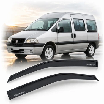 Дефлектори вікон вітровики для Fiat Jumpy Scudo Expert 1997-2007 Скотч 3M Voron Glass