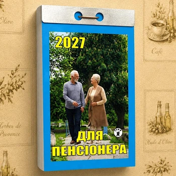 Отрывной настенный календарь Для пенсионера 2027 на украинском языке Гриф
