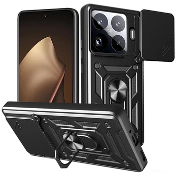 Чехол Fiji Camera Defence для Xiaomi 17T бампер с защитой камеры и подставкой Black