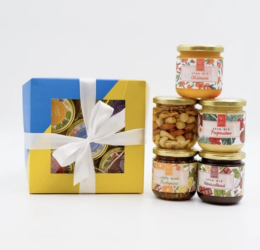 Набір медовий LOVE HONEY 5 баночок 1260 г