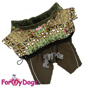 Зимний комбинезон для собак "Хаки" зеленый 8 For My Dogs 000355382