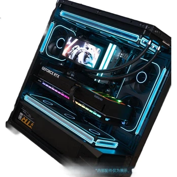 Корпус ThundeRobot Black Warrior Genesis игровой с панорамным стеклом 270 градусов, поддержка ATX, СЖО 360 мм и 9 вентиляторов