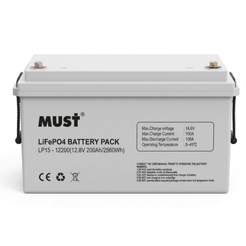 Акумуляторна батарея LiFePO4 MUST LP1500-12200, 12.8 В 200 А·год