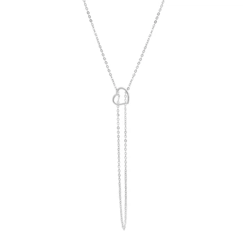 Серебряное колье с без камней, вес изделия 2,46 гр (2211532)