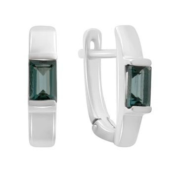 Серебряные серьги с топазом Лондон Блю 1.085ct (2213635)
