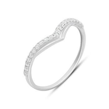 Серебряное кольцо с фианитами, вес изделия 0,74 гр (2209874)