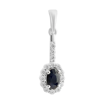 Серебряная подвеска с сапфиром 0.992ct (2214021)