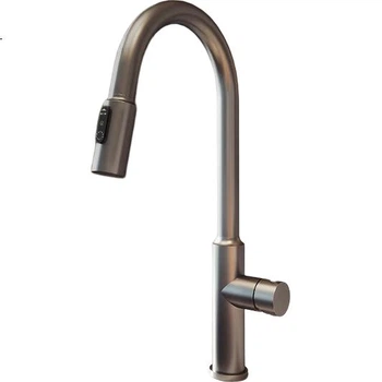 Смеситель для кухни MOEN 13350, цвет Gunmetal, с выдвижным поворотным изливом, многофункциональный, брызгозащищенный