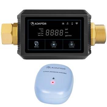 Розумний клапан перекриття води Adaptor ADP-ZL6 із захистом за протоком та вбудованим акумулятором (Wi-Fi + RF, 3/4")
