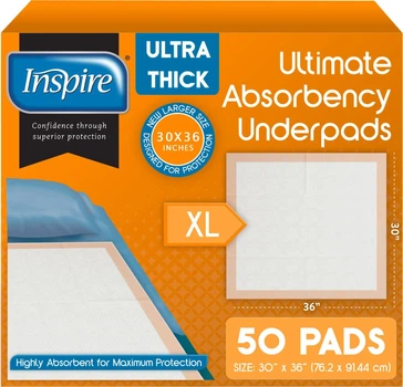 Пеленки многоразовые Inspire XL для кровати при недержании (50 штук)