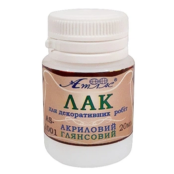 Лак акриловый глянцевый, 20мл. (Л-170) (0008-2)