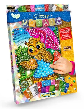 Блискуча мозаїка «Glitter Mosaic» Сова з парасолькою (БМ-03-10) (0010-1470)