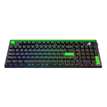 Механічна клавіатура на магнітних світчах з карбону Attack SHARK R98 HE, RGB, 8K, Win/Mac OS, УКР/АНГЛ, Black Green/Чорно зелена (R98BG)