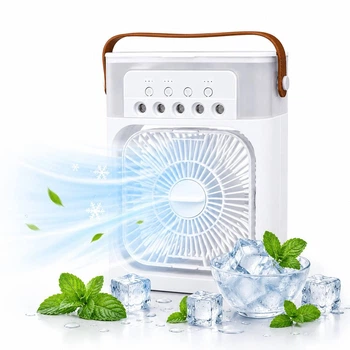 Портативный мини-кондиционер Mini Cooling Fan с увлажнением воздуха, USB-питанием и резервуаром 600 мл
