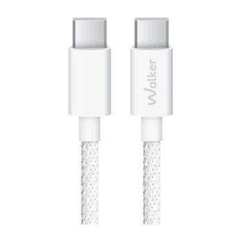 Кабель USB WALKER C860 Type-C to Type-C 65W 2м. white