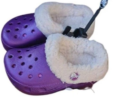 Дитячі крокси для дівчинки Crocs Mammoth Lined Clog Purple (24/25, фіолетовий)