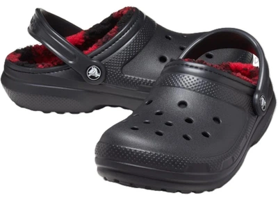 Дитячі крокси для хлопчика Crocs Classic Lined Buffalo Check Clog Black (27/28, чорний)