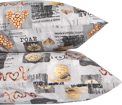 Набор наволочек Moon&Star Бязь Gold Люкс Golden Hearts 40х40 см 2 шт (MS-840001800)