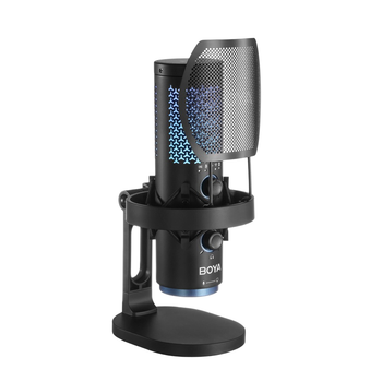 Гибридный беспроводной микрофон BOYA K5 RGB с AI-шумоподавлением (2.4GHz / USB-C, до 50 ч)