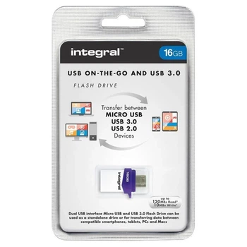 Флеш-накопичувач Integral Micro Fusion USB 3.0 OTG 16 GB (INFD16GBMIC3.0-OTG)