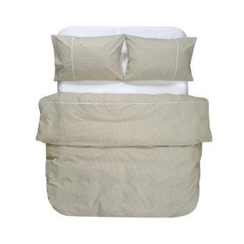 Постельное белье Lotus Home - Premium Percale Stripe хаки семейный (svt-2000022355773)