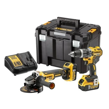 Набор аккумуляторный DeWALT 18 В дрель-шуруповерт DCD796 и УШМ DCG405 2 АКБ 5 А·ч ЗУ кейс DCK2080P2T-QW