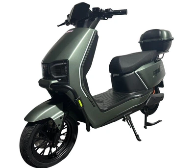 Електричний скутер Corso Grande GR-746079 (1) + 1 ЯЩИК АКУМ, двигун 2000W, акумулятор графеновий 72V/35Ah, колеса 12``, кофер, в коробці - Зелений