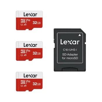 Набір карт пам'яті Lexar E-Series 3 шт 32GB microSDHC UHS-I A1 V10 до 100 МБ/с з SD адаптером