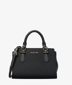 Сумка кросбоді MICHAEL KORS Marilyn Small Leather Satchel 35F5G6AM1L black чорна золотиста фурнітура