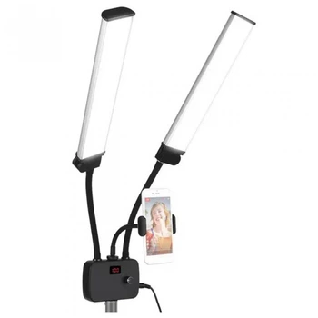 Професійне подвійне світло Puluz HD-45X з тримачем для телефону та USB для блогерів