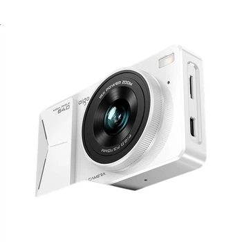 Фотоаппарат цифровой Aigo Patriot D6 компактный HD с двумя камерами, 32 ГБ, бело-розовый
