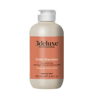 Шампунь 3deluxe Professional Color Shampoo 250 мл для фарбованого волосся з молоком солодкого мигдалю та інжиром