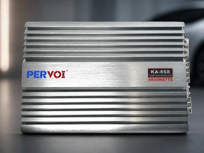 Автомобільний підсилювач потужності PERVOI CTC-M668 4×60 Вт 4 канали клас A/B підтримка 2 і 4 Ом мостове підключення 2×160 Вт живлення 12 В захист від перевантаження