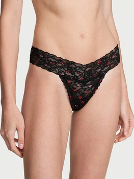 Трусики танга жіночі Victoria's Secret 855141892 L Чорні (1160342137)