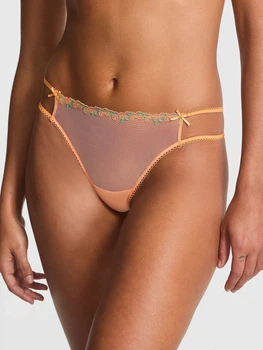 Трусики стрінги жіночі Victoria's Secret 775520237 M Помаранчеві (1159865350)