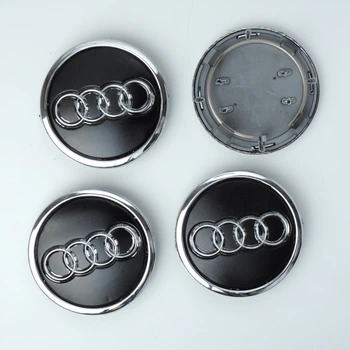 Колпачки на легкосплавные диски Audi 69/56 мм, черные, 4B0601170A