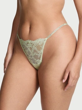 Трусики стрінги жіночі Victoria's Secret 640389485 L Зелені (1161053968)