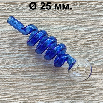 Стеклянная трубка для курения Helix Compact Oil Blue 10 см./25 мм.