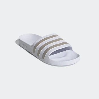 Легкие шлепанцы Adilette Aqua от Adidas с фирменными полосками 47.5 (12 US) 30 см Белый/Серый 1159855964
