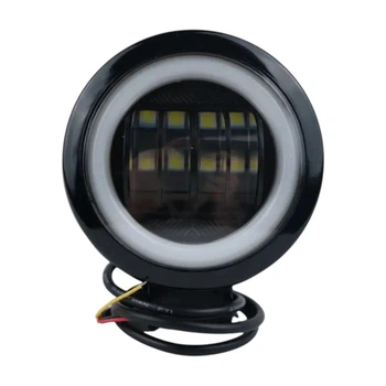 LED фара 40W круглая с ДХО (90х55 мм) с ДХО и СТГ 12-24V 1 шт (03310)