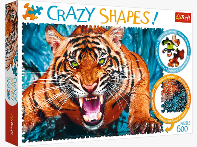 Пазл Trefl Crazy Shapes: Віч-на-віч з тигром (600 ел.) — 11110
