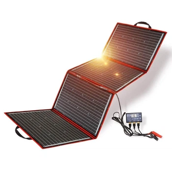 Солнечная панель DOKIO FFSP-160W с контроллером 12V, складная, монокристаллическая, для автономных систем