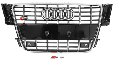Передняя решетка S-style черная с хромом для Audi A5 2007-2015 гг