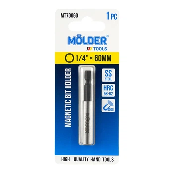 Тримач біт магнітний MOLDER, 60мм, 1шт в блістері