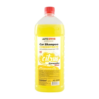 Автошампунь концентрат Auto Drive Car Shampoo Concentrate Carnauba Цитрус 1:100 1L(18шт./упак.)
